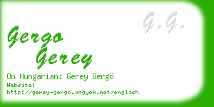 gergo gerey business card