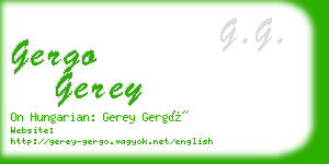 gergo gerey business card